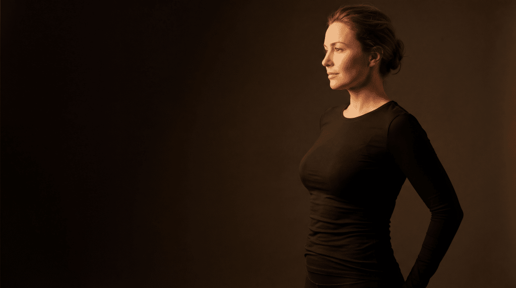 Woman considering breast augmentation or body contouring surgery at Transform Beverly Hills