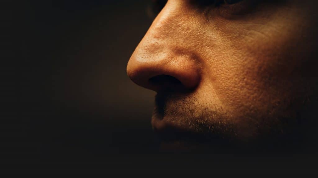 Close-up of a male nose showing shape and profile suitable for rhinoplasty at Transform Beverly Hills